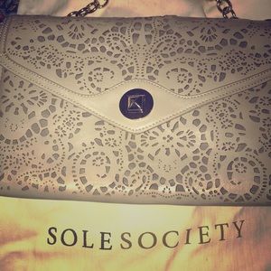 Sole Society Crochet/Lace Design Purse NWT